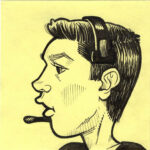 Tween with headset playing video games