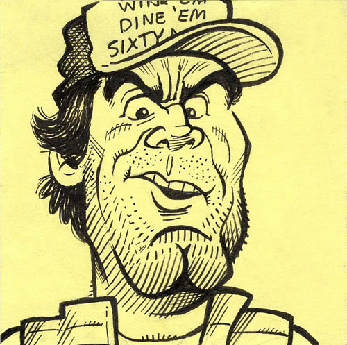Cam Neely as Sea Bass caricature