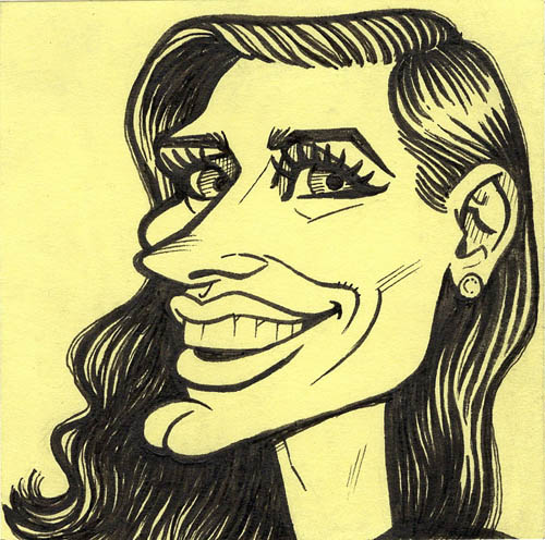 Jessica Chastain caricature
