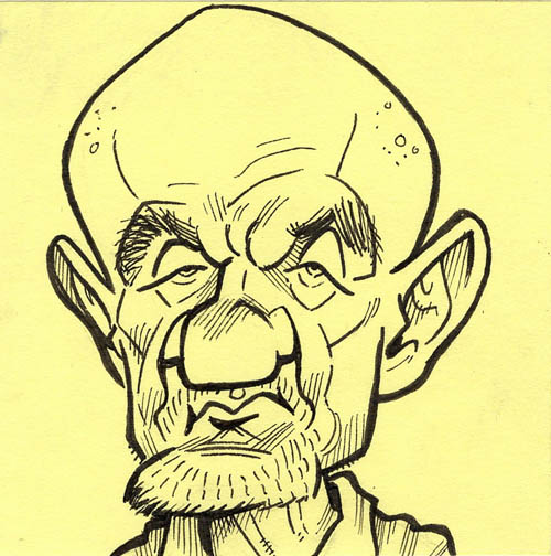 Jonathan Banks as Mike Ehrmantraut caricature