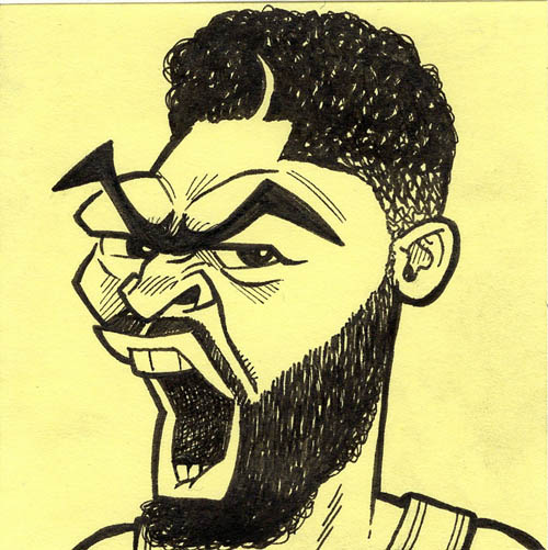 Anthony “The Brow” Davis caricature