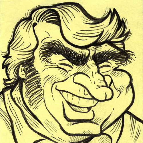 Young John Madden caricature