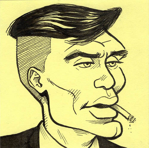 Cillian Murphy as Tommy Shelby caricature