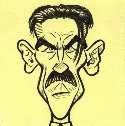 Arthur Shelby caricature