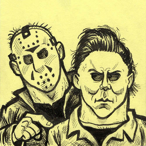 Jason letting Michael know what day it is