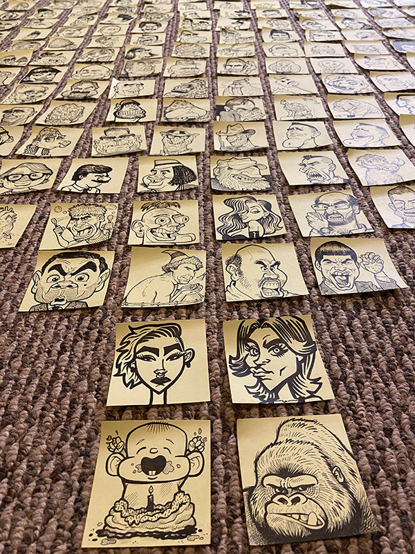 Post-it doodle drawings
